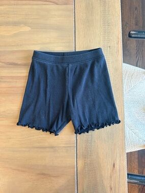 Rippled Biker Shorts